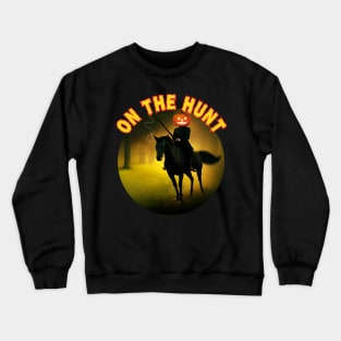 Headless Horseman with Jack O Lantern Head. Crewneck Sweatshirt